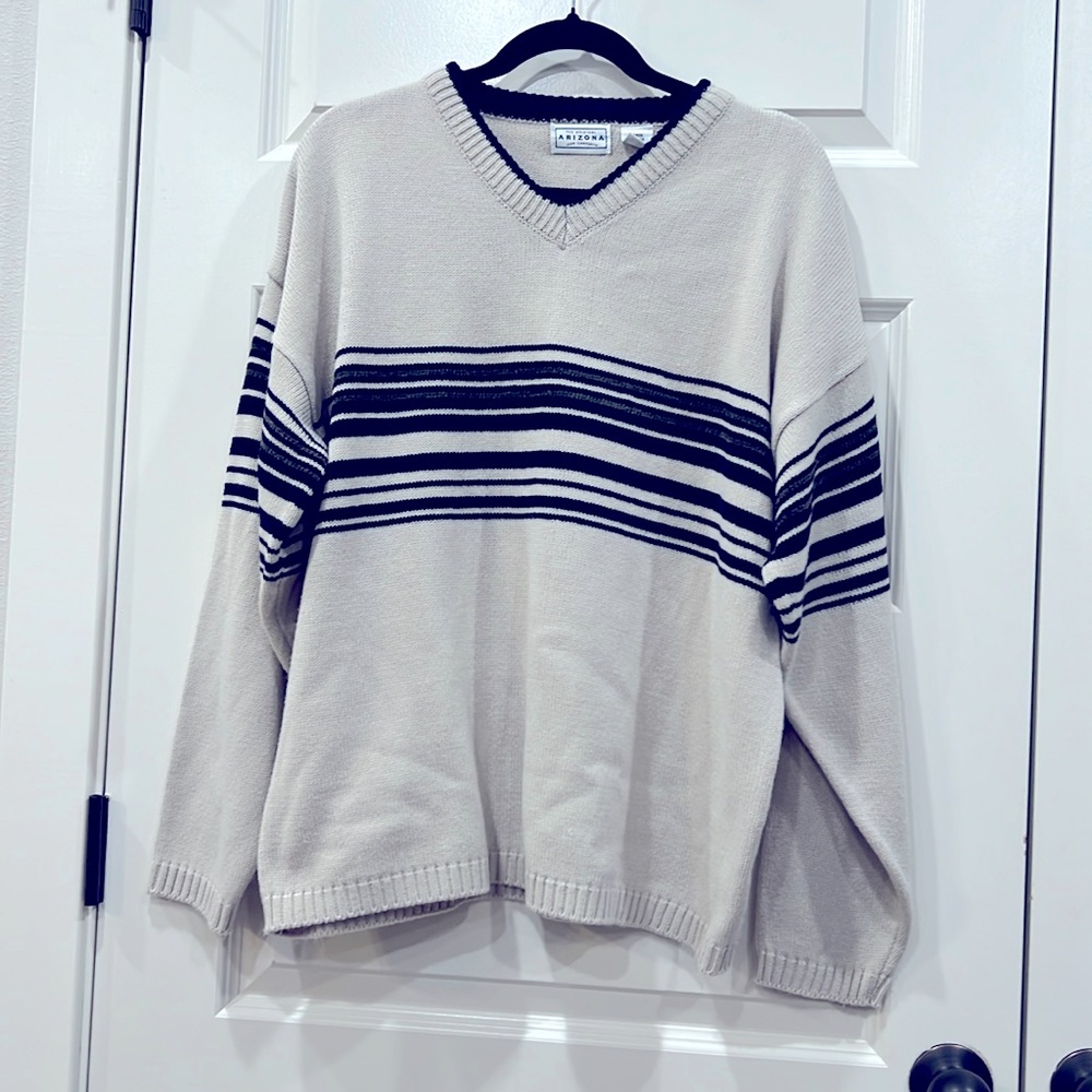 Arizona Tan with Blue and Green Stripes Size Lg.